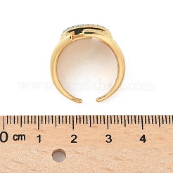 Латунные микро проложить манжеты кольца кубического циркония RJEW-D307-05G-B