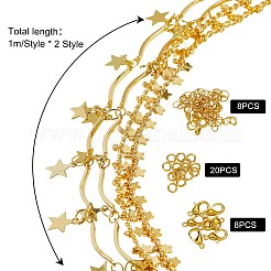 Набор для изготовления ожерелья из цепочки своими руками DIY-SZ0001-54G