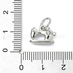 304ステンレススチールラインストーンペンダント  ステンレススチールカラーチャーム  9.5x12x4.5mm  穴：5mm&nbsp;STAS-A145-04J-P