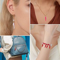 Ciondoli smaltati in ottone 5 pz&nbsp;KK-SZ0002-52B
