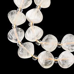 Нити из резных бусин из натурального лимонного кварца (обработанных термически).&nbsp;G-H339-A06-01