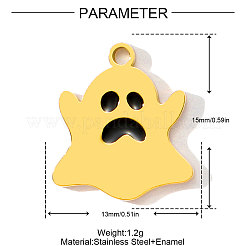 Подвески из нержавеющей стали 304 с эмалью STAS-OY001-80G