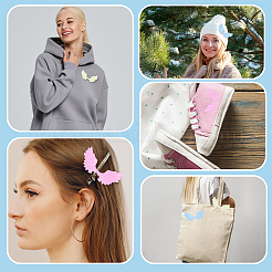 60 шт. 6-цветная атласная ткань с компьютерной вышивкой&nbsp;DIY-GF0012-53