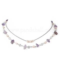 2 шт. 2 стиля натурального аметиста NJEW-JN05363