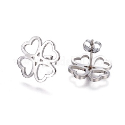 Серьги-гвоздики из нержавеющей стали 304 EJEW-F234-01P