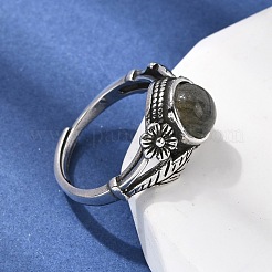 Кольца из натурального драгоценного камня RJEW-A084-05AS