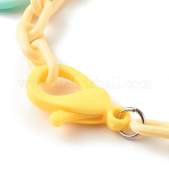 Браслеты с подвеской в виде улыбающегося лица из непрозрачного акрила BJEW-JB06258