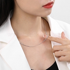 Не тускнеющие плоские ожерелья-змейки из нержавеющей стали 304 для женщин&nbsp;LS-NJEW-D058-03P