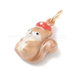 Pendentifs d'émail en laiton &nbsp;LS-KK-CBAE20A-01K-G