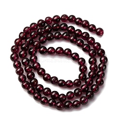 Гранат природный бисер нитей G-C226-A01-4mm