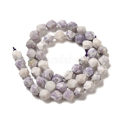 Нити натуральных фиолетовых бирюзовых бусин G-K382-A09-02