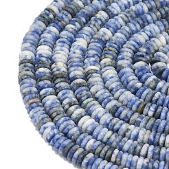 Матовое натуральное синее пятно нитки из бисера яшмы G-K389-C05-01A