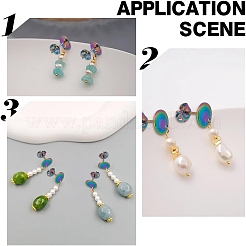 50 шт. ионное покрытие (IP) 304 нержавеющая сталь гвоздики фурнитура для сережек STAS-AR0002-52