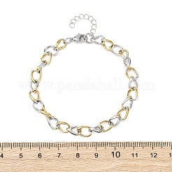 Браслеты из кубинских цепей из нержавеющей стали 304 для женщин BJEW-B150-08GP