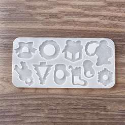 Рождественская тема diy tree/дед мороз/снеговик зыбучие пески силиконовые Молды DIY-E065-03