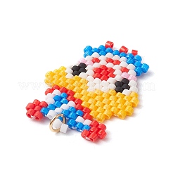 Первоапрельские подвески-джокеры из стеклянных бус PALLOY-MZ00587