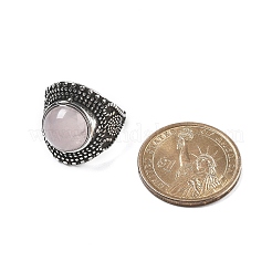 Регулируемые кольца из натурального розового кварца RJEW-I108-03AS-15