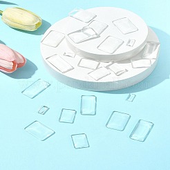 32 шт. 4 стиля прозрачных прямоугольных стеклянных кабошонов GGLA-FS0001-05