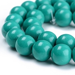 Hebras de cuentas de jade mashan naturales teñidas&nbsp;DJDA-E266-14mm-01