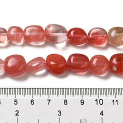 Chapelets de perles en verre de quartz de cerise&nbsp;G-A247-06