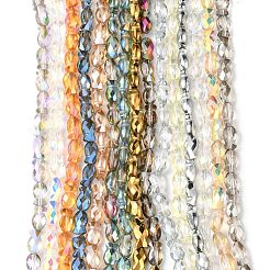 電気メッキガラスビーズセット  多面カット  魚  混合スタイル  ミックスカラー  10.5x6x5mm  穴：1.4mm  約55個/連  21.97インチ（55.8cm）&nbsp;EGLA-F157-M