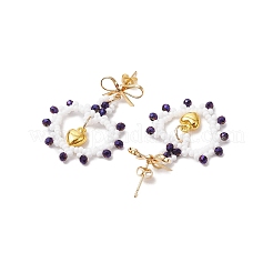 Boucles d'oreilles pendantes en perles de rocaille en verre&nbsp;EJEW-MZ00396
