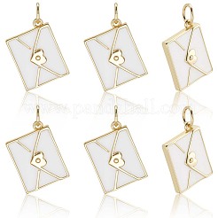 Подвески из латуни с эмалью&nbsp;KK-BBC0020-60G-01