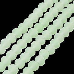 Brins de perles de verre de couleur unie imitation jade&nbsp;EGLA-A034-J6mm-MD01