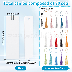 30шт 15 цвета украшения кисточкой из полиэстера&nbsp;OCOR-SP0001-16B