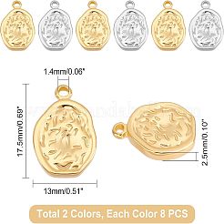 16 шт. подвески из нержавеющей стали 304 двух цветов STAS-UN0038-31