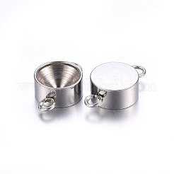Connettori cabochon in acciaio inossidabile 201 resistenti all'ossidazione&nbsp;STAS-O107-03P-C