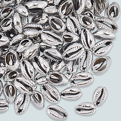 100 шт. гальванизированные натуральные бусины из ракушек каури&nbsp;BSHE-LT0001-05B