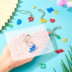 Силиконовые Молды для изготовления подвески в форме сердца и наборы для изготовления железной подвески&nbsp;DIY-TA0011-01