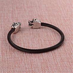 Браслеты-манжеты из нержавеющей стали 304 BJEW-L605-08B