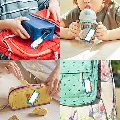 Прямоугольные украшения на тему морской жизни из ПВХ&nbsp;HJEW-WR0001-13