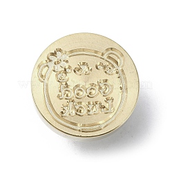 Viel Glück Wachssiegel Messing Stempel Köpfe&nbsp;LS-AJEW-M038-01A-G