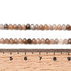 Natürlichen schwarzen Mondstein Perlen Stränge&nbsp;G-K376-I05-3x4mm