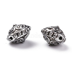 Плоским круглые антикварные акриловые бусины&nbsp;X-PACR-S206-10AS