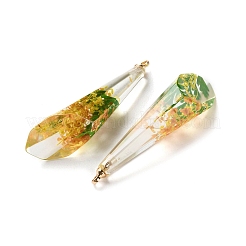 Подвески из прозрачной смолы с сухоцветами&nbsp;LS-RESI-A043-08C