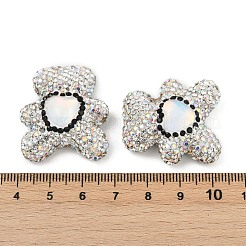 Ручной полимерной глины шариков Rhinestone CLAY-NH0001-12C