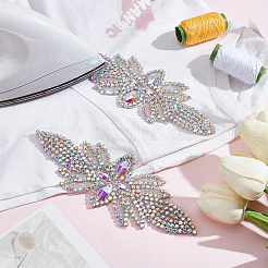 Цветок из стекла из семенной ткани пришить аппликации&nbsp;PATC-WH0008-92B