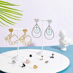 24 pieza de 12 estilos de accesorios para pendientes de acero inoxidable 304&nbsp;STAS-UN0031-56