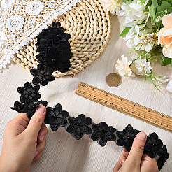 2 ярд цветочной кружевной отделки из полиэстера&nbsp;OCOR-CY0002-69B