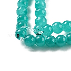 Выпечки окрашены имитация нефрита стекловолокна круглый шарик DGLA-XCP0001-23