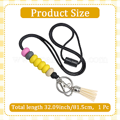 1 шт. силиконовые плоские круглые шнурки для визитных карточек&nbsp;AJEW-CP0009-85