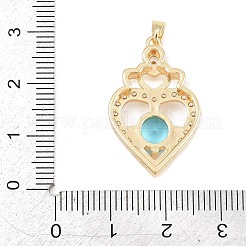 Pendentifs de zircone cubique en laiton micro pavé saint valentin&nbsp;KK-T086-01E