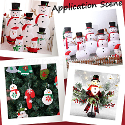 Kit de fabrication de bonhomme de neige de Noël en résine et bois&nbsp;DIY-GF0010-07