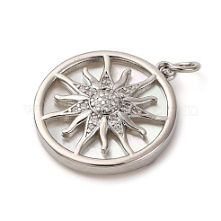 Латунные микропаве прозрачные подвески с фианитом&nbsp;KK-P308-83P