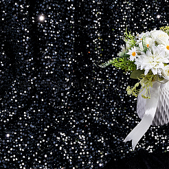 2 ярд бархатной ткани с пайетками&nbsp;AJEW-DC0001-87A