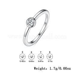 Кольца из стерлингового серебра S925 с прозрачными кубическими цирконами для женщин JY0116-6